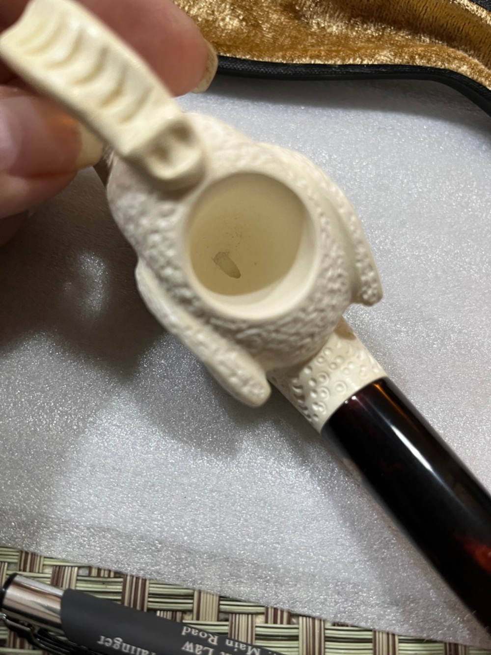 Meerschaum carved elephant pipe - Picture 5 of 9